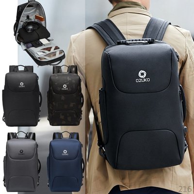 OZUKO 2用 尼龍 後背包 側背包 斜背包 肩背包 筆電包 背包 書包 防盜背包 電腦包  雙肩包 登山包 旅行包