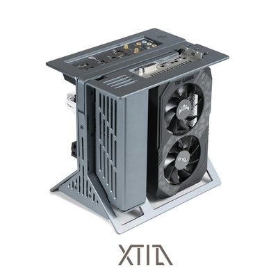 機殼XPROTO-Mini  XTIA ITX開放式1U核顯全鋁豎垂直便攜提手機箱