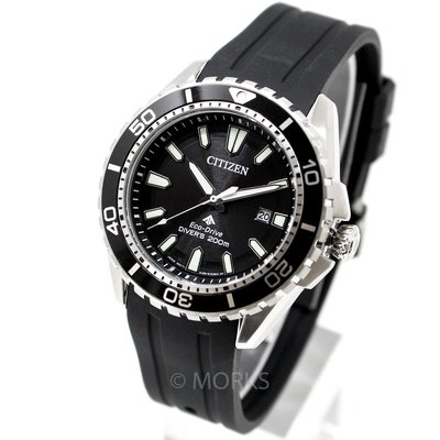 CITIZEN BN0190-15E 星辰錶 手錶 44mm 光動能 潛水錶 黑面盤 橡膠錶帶 男錶女錶