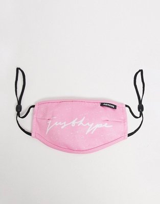 潮牌口罩【歐洲空運】Hype 草寫 黑色 粉紅色 口罩 可水洗 布口罩 可調節綁帶 非 醫療