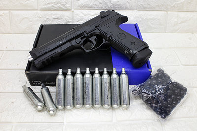 台南 武星級 LTL Alfa1.50 M9 手槍 鎮暴槍 CO2槍 + CO2小鋼瓶 + 硬彈 ( 防身震撼槍保全警衛