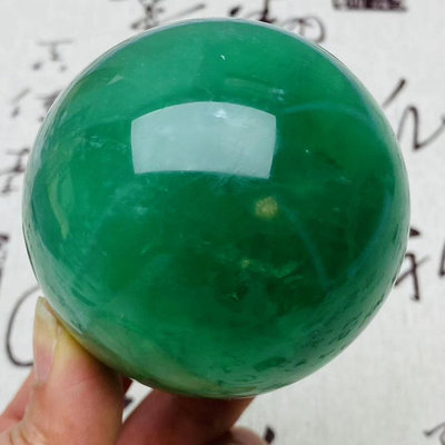 B230天然螢石水晶球綠螢石球晶體通透螢石原石打磨綠色水晶球 水晶 擺件 原石【天下奇物】557
