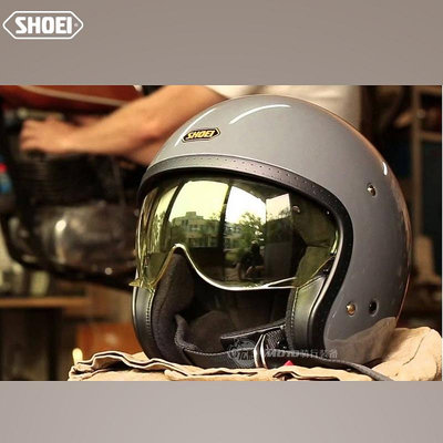 SHOEI JO/EX-ZERO復古半盔電鍍金銀變色深茶鏡片帽檐護目風鏡CJ-3