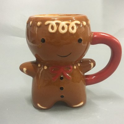 Gingerbread Man Mug Christmas Ceramic Tea Mugs姜人陶瓷杯-曉曉之家
