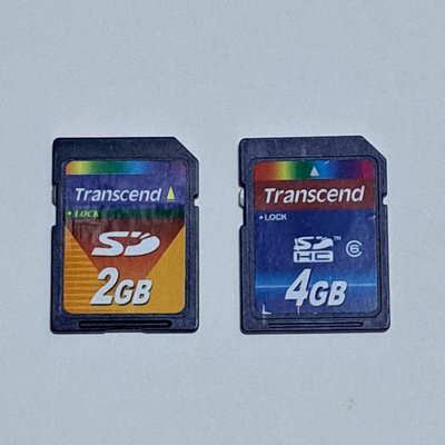 創見 Transcend SD 2G 2GB / 4G 4GB  記憶卡 (二手）