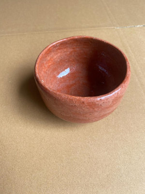 樂燒抹茶碗，赤樂燒，一樂二萩三唐津，樂燒是日本歷史悠久的瓷器
