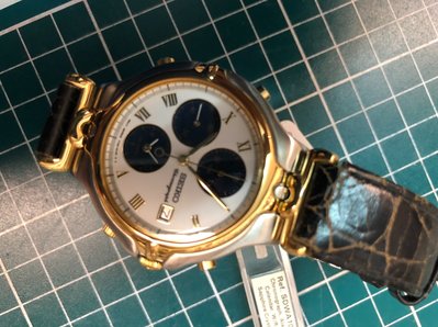 出清特惠 - 日本 SEIKO Presage 精工錶 7T32-6H50計時碼表 帶皮革錶帶