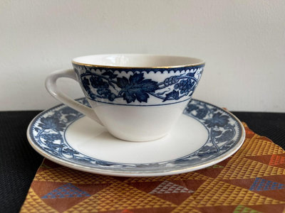 日本vintage Nikko日光青花葡萄咖啡杯套組 紅茶杯