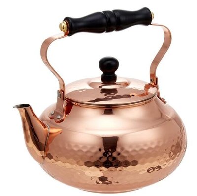 18757c 日本製 好品質 限量品  純銅黃銅製 開水壺煮茶壺泡茶壺熱水壺提把水壺 2000cc 大容量 送禮禮品