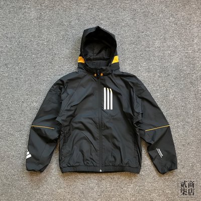 (貳柒商店) adidas W.N.D Jacket 女款 黑色 鋪棉 刷毛 防風 保暖 外套 連帽 GF0191