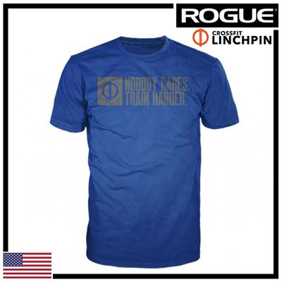►瘋狂金剛◄ 藍 美國生產 CrossFit Linchpin NOBODY CARES 重訓 健身 T恤