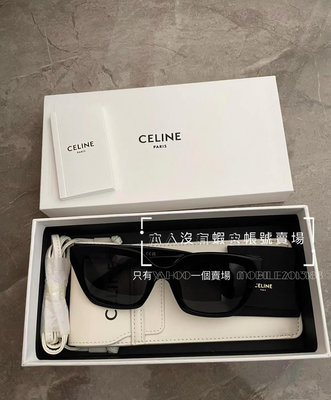 預購 全新正品 Celine 4S198CPLB 方形框 CL40198F 字母鏡腿 太陽眼鏡 墨鏡 MONOCHROMS 03
