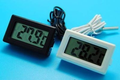 【AI電子】*帶探頭 LCD數位溫度計/電子溫度計/浴缸/冰箱溫度計.探頭線長一米
