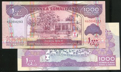 SOMALILAND (索馬里蘭紙幣), P20 , 1000-SH. ， 2015 , 品相全新UNC
