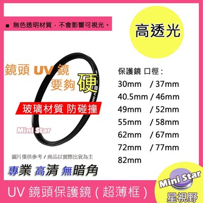 星視野 UV 40.5mm 保護鏡 濾鏡 防潑水 防污 Sony 16-50mm A6000 A6300 A6500