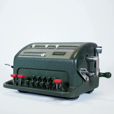 西洋古董機械收藏稀有精密儀器擺件機械電腦手搖計算器1950年