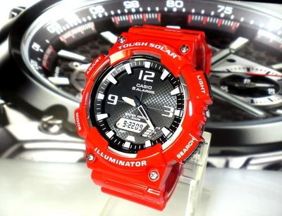 經緯度鐘錶 CASIO手錶專賣店 太陽能指針雙顯錶 酷似G-SHOCK 公司貨【↘1690】AQ-S810WC-4A亮橘