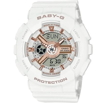 【CASIO BABY-G】BA-110XRG-7A 樹脂錶帶 防水 100 米 夜光 耐衝擊構造