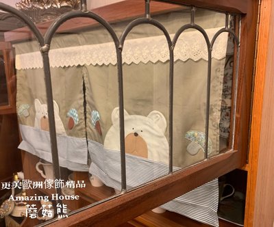 鄉村田園台灣製真拼布門簾 貓咪/蘑菇熊 動物門簾 房間廁所廚房【更美歐洲傢飾精品Amazing House】台南