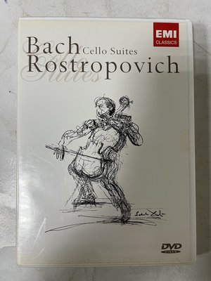 昀嫣音樂(CDz10-7)  Bach Rostropovich Cello Suites DVD 保存如圖 售出不退