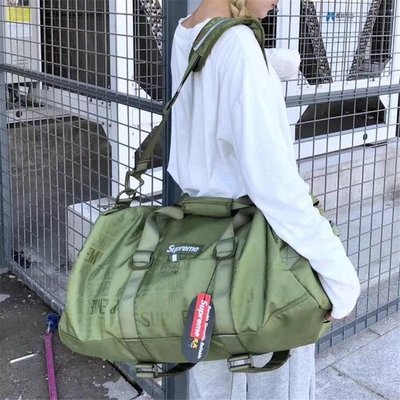 【熱賣精選】 SUPREME 19SS Duffle Bag 旅行包LOGO滿印旅行袋水桶包手提包