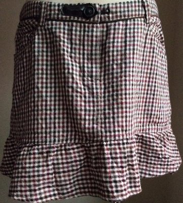 KOOKAI 裙子 短裙 75%羊毛 保暖 42號 有內裡 格子裙 學院風 像繼承者們風格 衣服