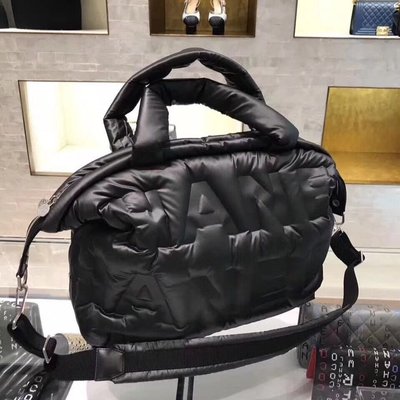 【BLACK A】法國Chanel 經典Coco Cocoon 尼龍太空包Tote／Bowling bag／背包 媽媽包