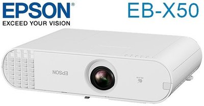 麒麟商城-EPSON長壽型防塵液晶投影機(EB-X50)/XGA解析度/3600流明/16000:1對比