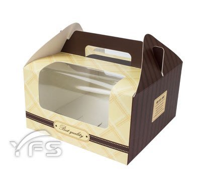 精緻手提盒組-4入(含底托) (麵包紙盒/野餐盒/速食外帶盒/點心盒)
