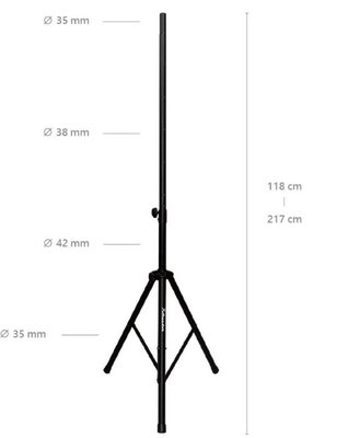 [音響二手屋] 全新台灣鐵製喇叭音箱專用三腳架-超耐用-承受重量50kg,高度118-217公分
