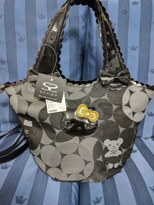 『BAN'S SHOP』SAVOY 經典包 凱蒂貓 Hello Kitty 女款 休閒包 斜背包 手提包 水桶 全新