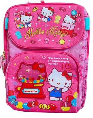 Hello Kitty凱蒂貓新款香港超輕量護脊書包S，兒童書包/輕量書包/護脊書包/卡通後背包，X射線C990717