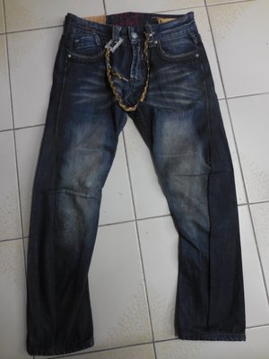 (二手)TOUGH 深藍色刷色3D牛仔褲 (30)(B516)
