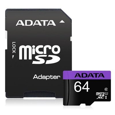 威剛 ADATA Premier microSDHC 記憶卡(附轉卡) 64G