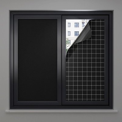 遮光窗戶紙窗戶貼膜隔熱玻璃紙貼紙防窺視遮陽黑色不透光