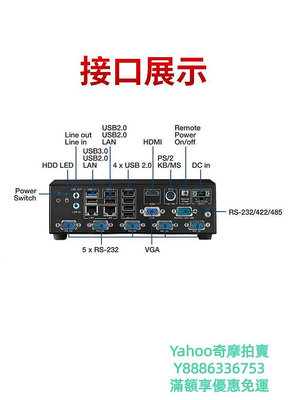 工控系統研華工控機AIMC-2000J 嵌入式工業電腦賽揚J1900無風扇迷你小主機