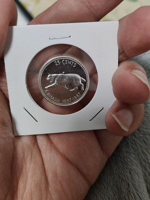 【二手】 加拿大1967年25分 銀幣 23.8mm 5.05g 英國664 紀念幣 硬幣 錢幣【經典錢幣】