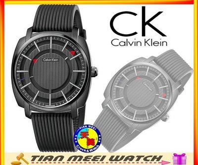 【天美鐘錶店家直營】【全新原廠CK】【下殺↘超低價有保固】CK Calvin Klein 橡膠腕表 K5M3X4D1