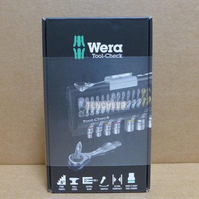 ＜TENCHEER＞德國 Wera Tool Check 1 SB 迷你棘輪起子套筒38件組 捷克製 (全新盒裝) 兩分1/4 起子組 套筒起子