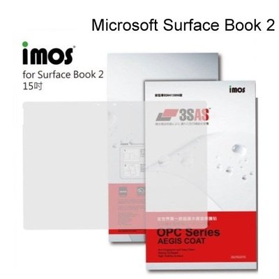 免運【iMos】3SAS系列保護貼 Microsoft Surface Book 2 15吋 超潑水、防污、抗刮