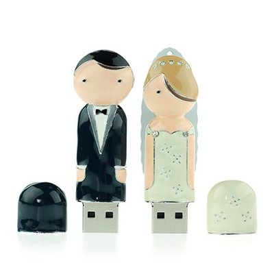婚禮小物 新娘、新郎造型隨身碟(4G) - 造型隨身碟 結婚禮物 禮品 禮贈品 創意商品 客製化商品