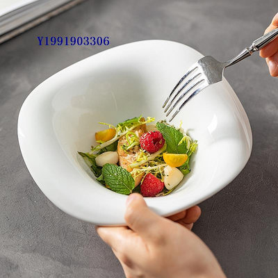 摩登主婦沙拉碗高顏值高級感家用西餐湯碗餐盤水果酸奶異形花瓣碗