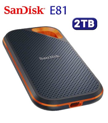 喬格電腦 SanDisk E81 2TB Extreme Pro Portable SSD 行動固態硬碟