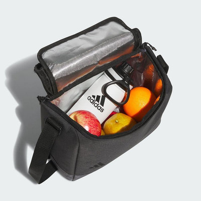 [小鷹小舖] Adidas Golf IQ2875 高爾夫 手提冷藏袋 保冷袋 雙拉鍊設計 易於攜帶 內部隔熱鋁箔 可調式肩背帶 黑灰色 24 NEW
