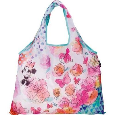 日本 米妮花朵 手提側背兩用包 購物袋~附收納袋 現貨供應