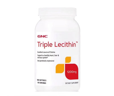 GNC健安喜三效大豆卵磷脂1200mg 180粒 美商Triple Lecithin