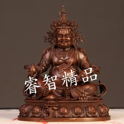 【睿智精品】藏傳佛教 銅佛像 五姓財神之一 黃財神 法像莊嚴 銅製（GA-0407）