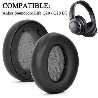 【熱賣精選】替換耳罩 適用於 Anker Soundcore Life Q20 / Q20 BT 主動式降噪耳機罩 卡扣簡易安裝