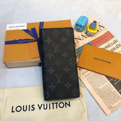 Louis Vuitton LV Brazza 黑經典老花雙折零錢長夾 M61697