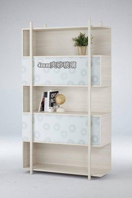 【風禾家具】HGS-637-6@YS系統板鐵杉白色3.5尺雙面隔間櫃【台中市區免運送到家】玄關櫃 展示書櫃 台灣製傢俱